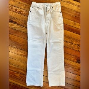 Abercrombie & Fitch, The Ankle Straight Ultra High Rise Jeans, Size 26/2s, White